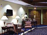 Visitation room seating area at B.J. Meyer Sons Funeral Home, Bridgetown